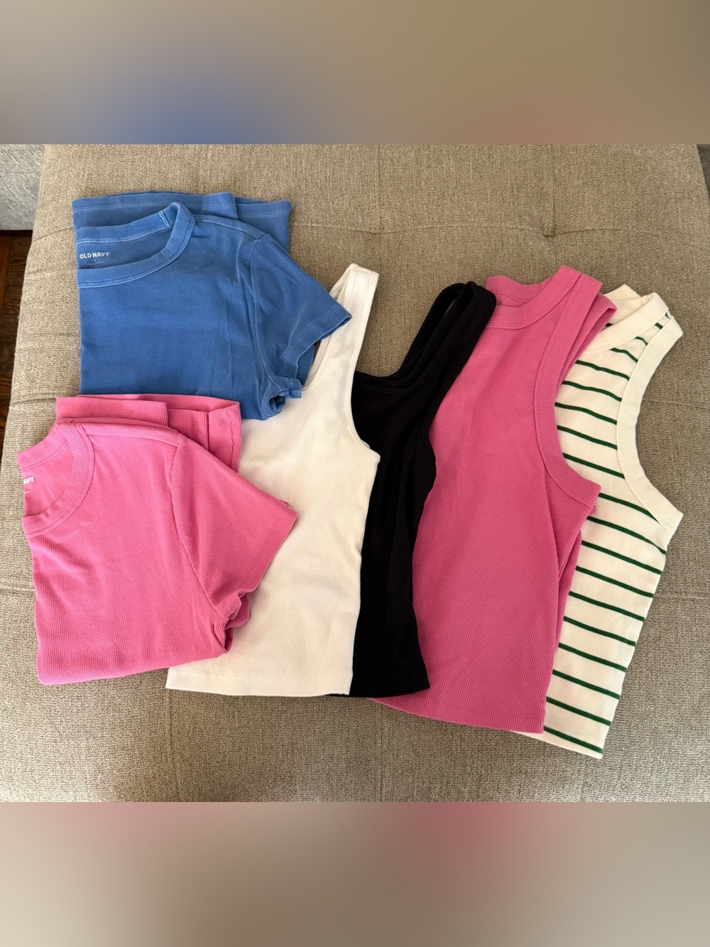 Set of 6 Old Navy ribbed tanks and tshirts